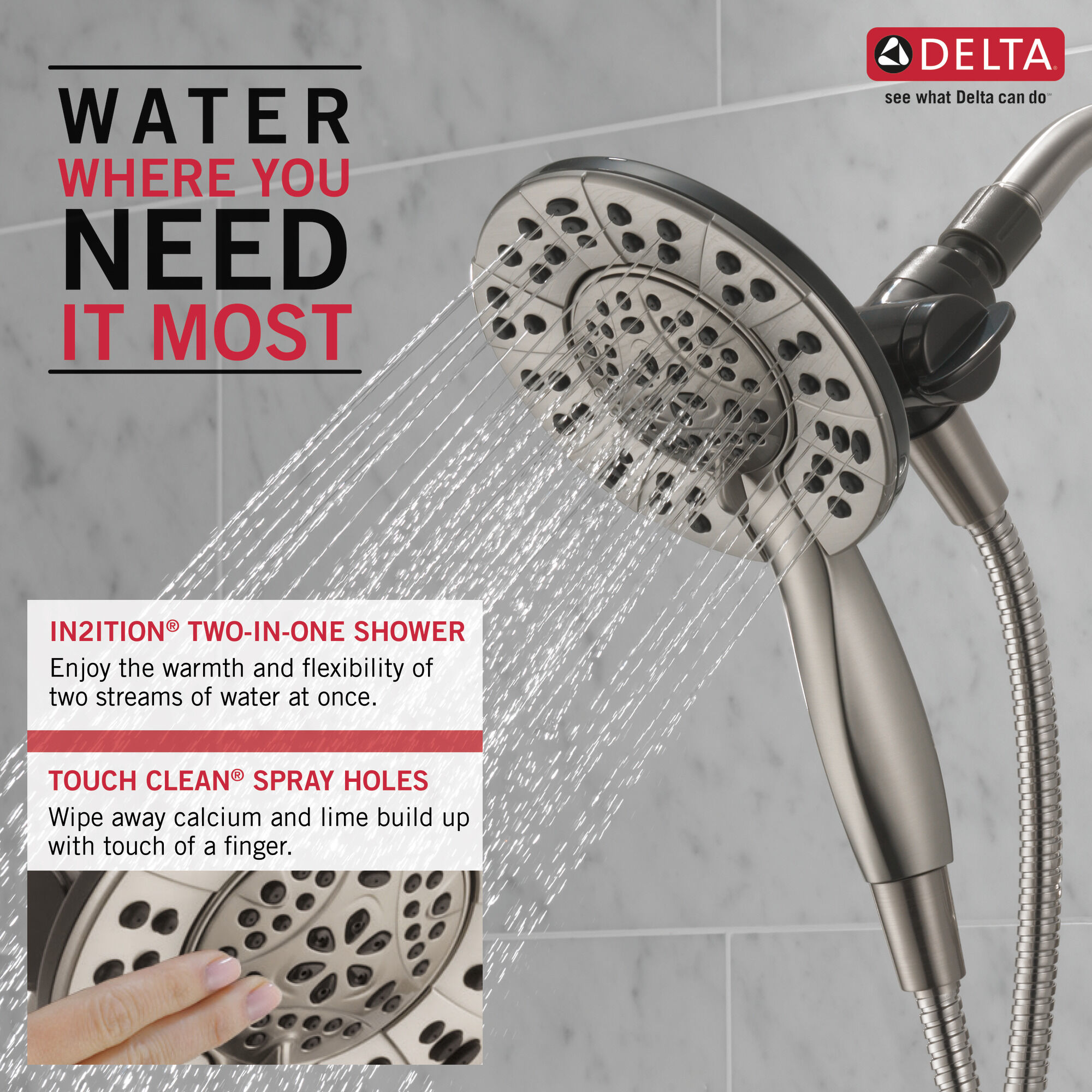 Monitor® 14 Series Tub & Shower with In2ition® in Stainless 144939