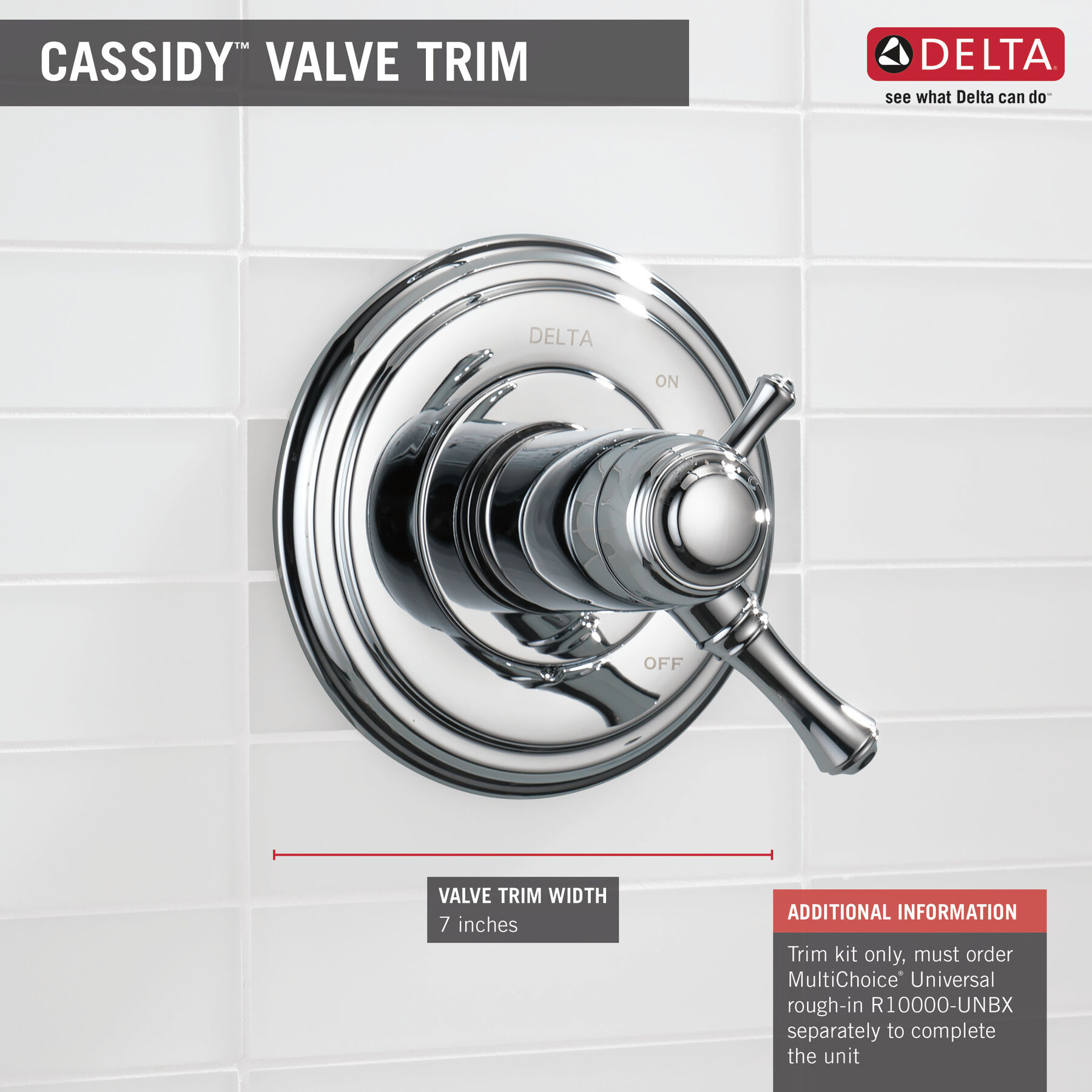 Monitor® 17 Series Valve Only Trim in Chrome T17097 | Delta Faucet, image size:1800x1800