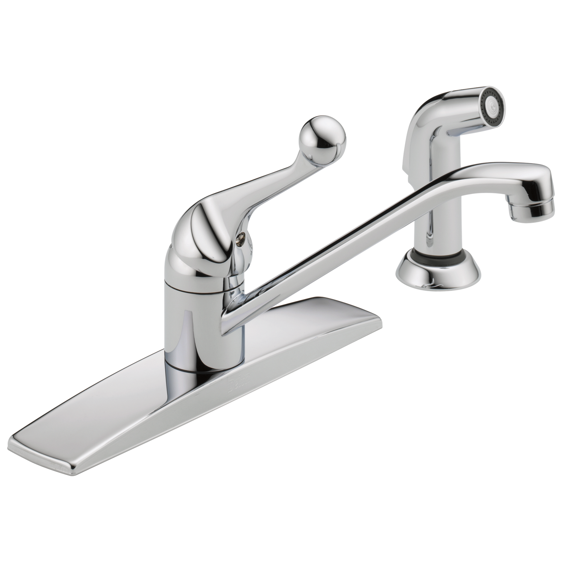 Single Handle Kitchen Faucet with Spray in Chrome — image 1