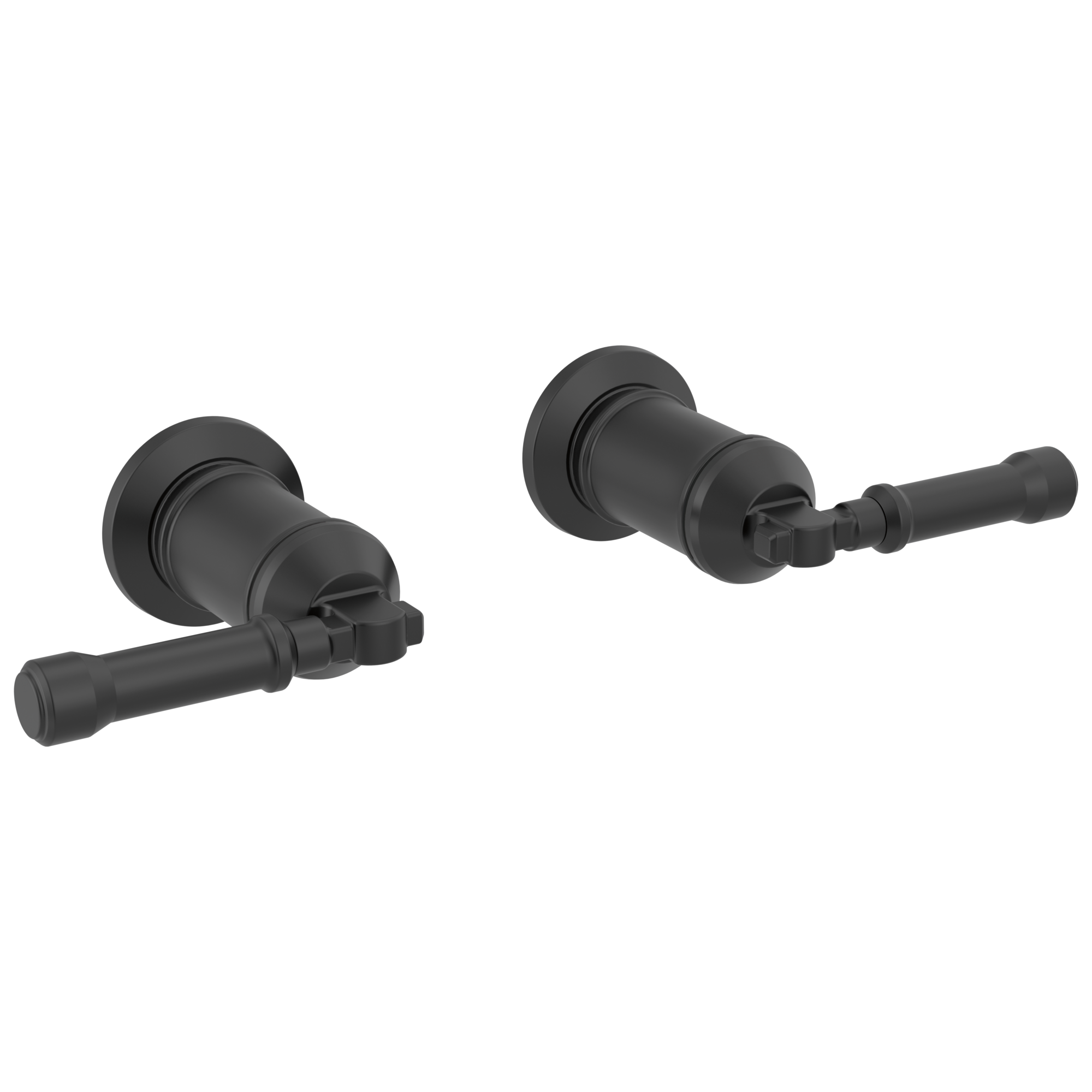 BroderickE Wall Mount Bathroom Faucet Handle Kit-Lever - Matte Black