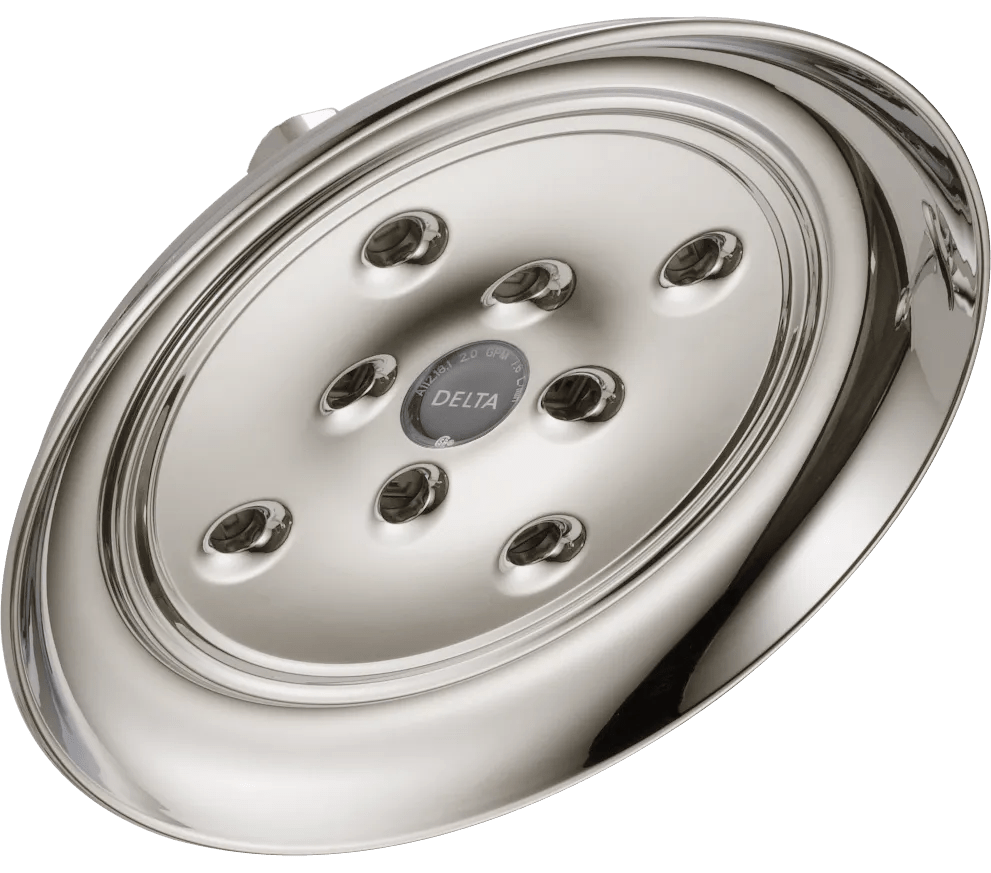 Delta Faucet Universal Showering Components H2OKineticSingle-Setting Raincan Shower Head - Polished Nickel