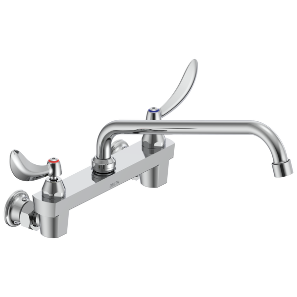 Two Handle 8" Wall Mount Service Sink Faucet in Chrome 28C4434 Delta