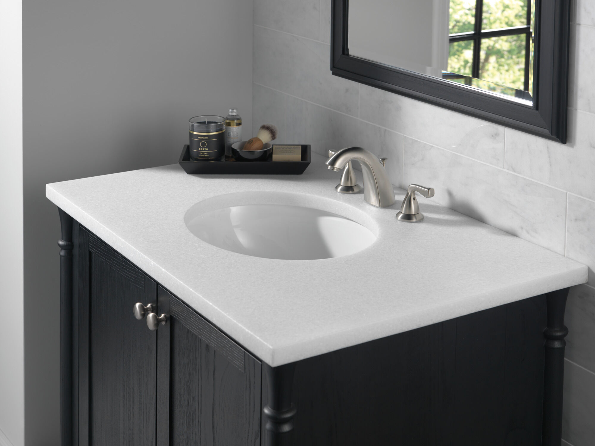 Two Handle Widespread Bathroom Faucet in Brushed Nickel B3512LF