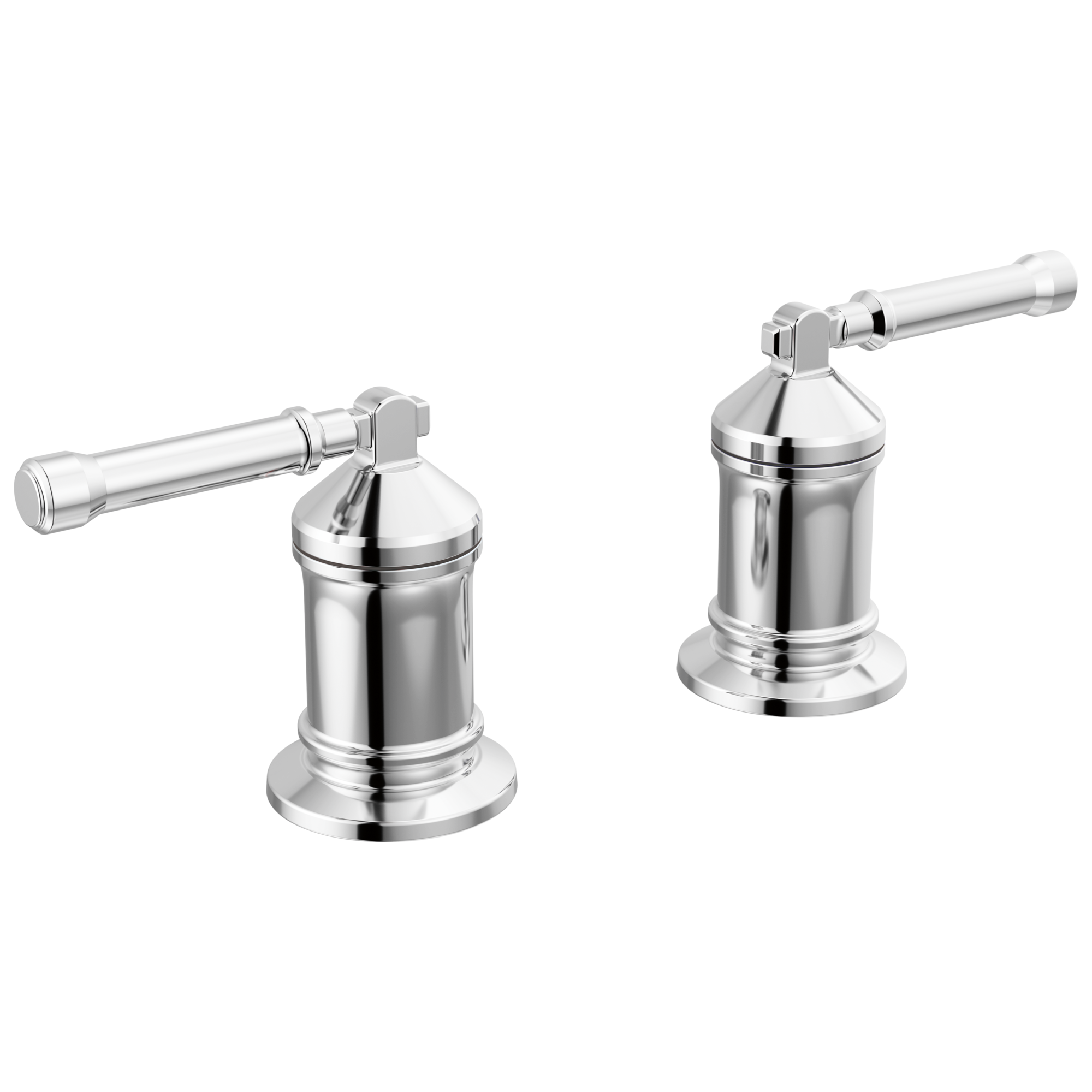 BroderickE 2 Handle Roman Tub handle Kit-Lever - Lumicoat Chrome