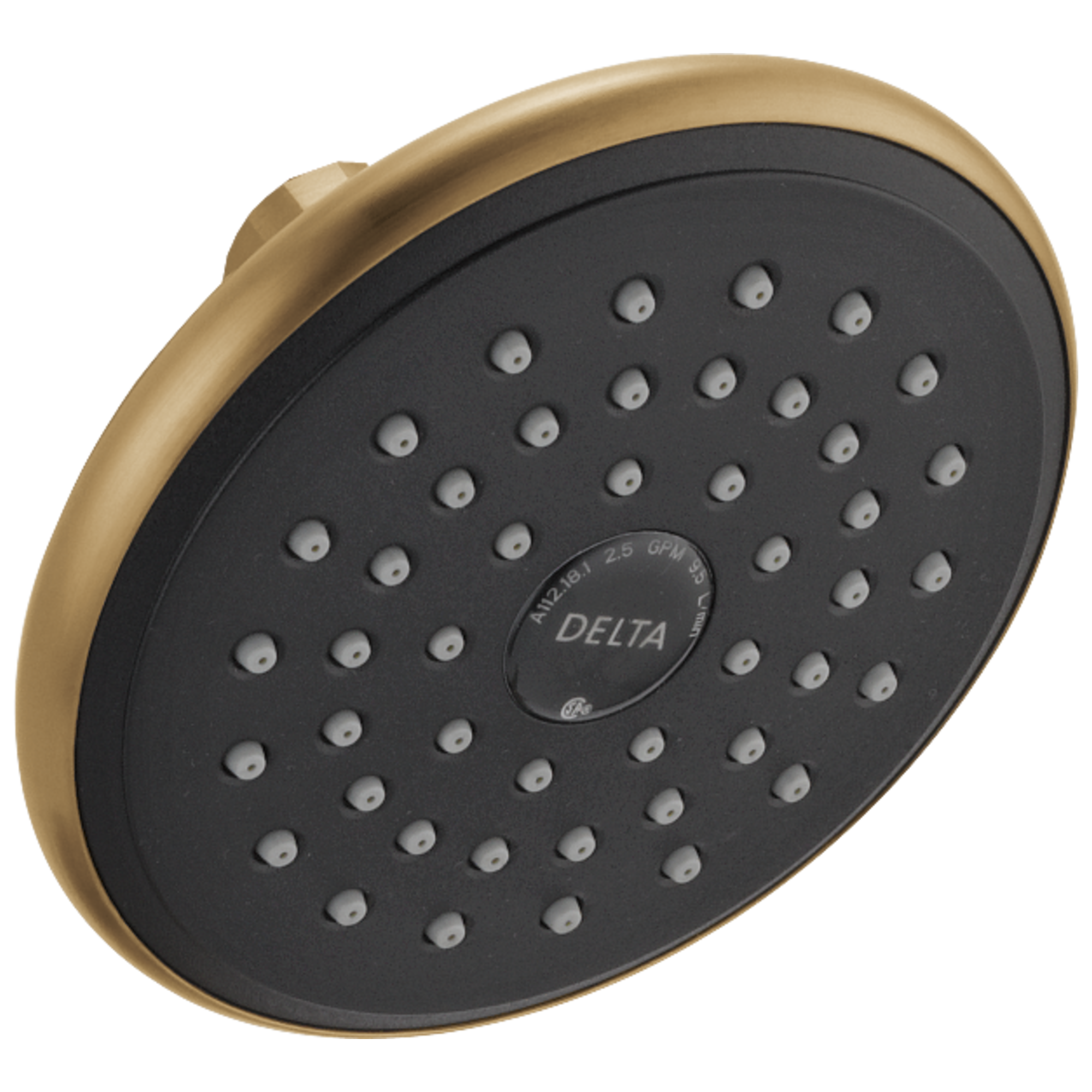 Delta Faucet Universal Showering Components Single-Setting Raincan Shower Head - Champagne Bronze