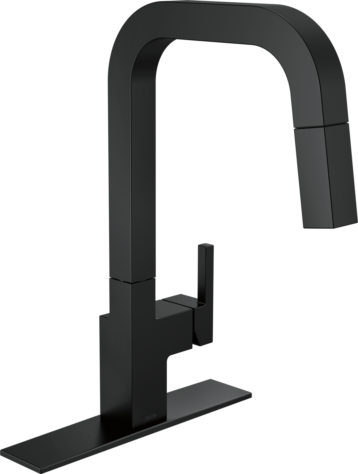 Single-Handle Pull-Down Kitchen Faucet in Matte Black 19825LF-BL