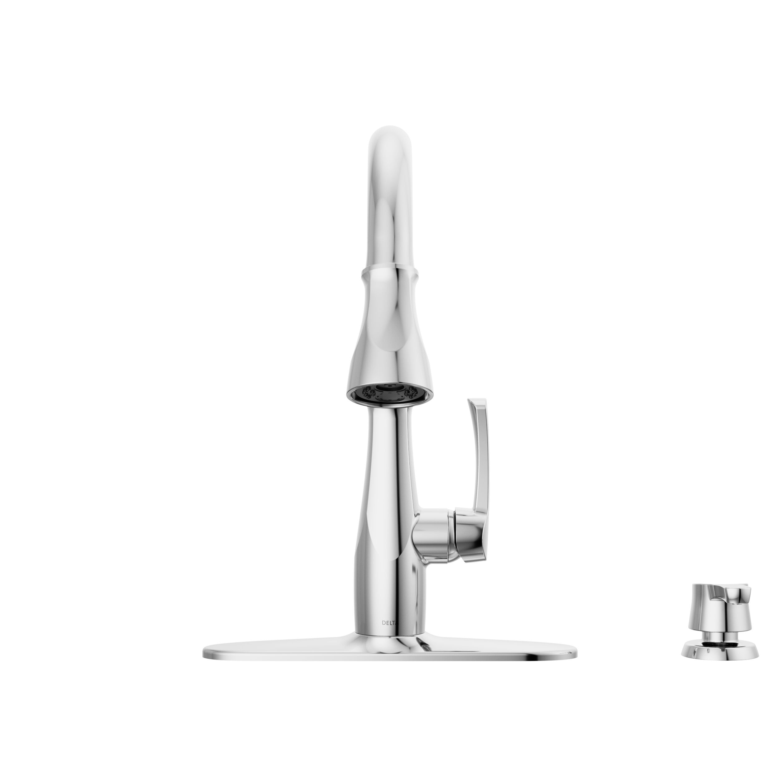 s&e Single Handle Pull-Down Kitchen Faucet with Soap Dispenser and