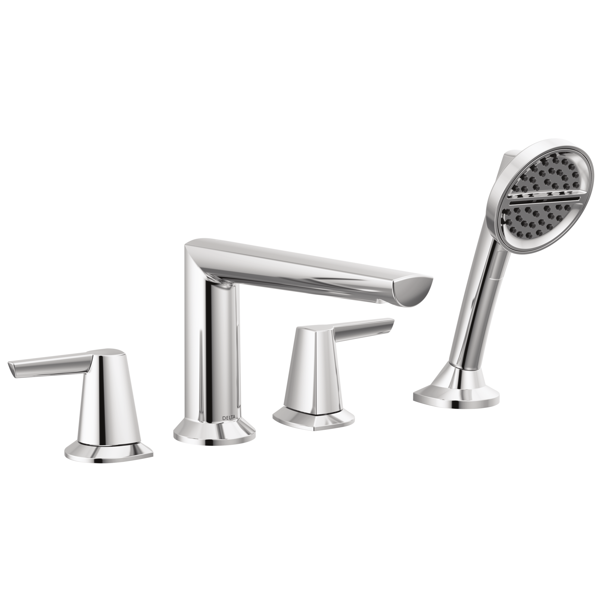 Delta Faucet GaleonE 4-Hole Roman Tub Trim with Hand Shower - Lumicoat Chrome