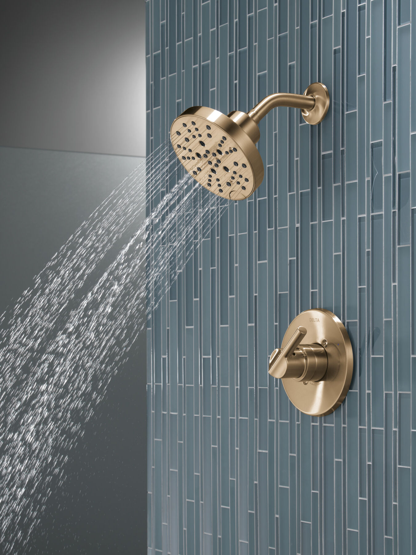 Shower Rough & Trim 1L 14S (Recertified) in Champagne Bronze  