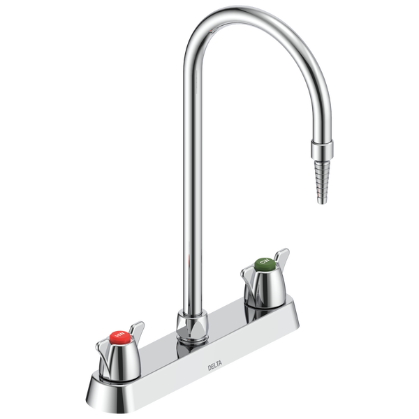 Two Handle 8" Deck Mount Laboratory Mixing Faucet in Chrome W6740