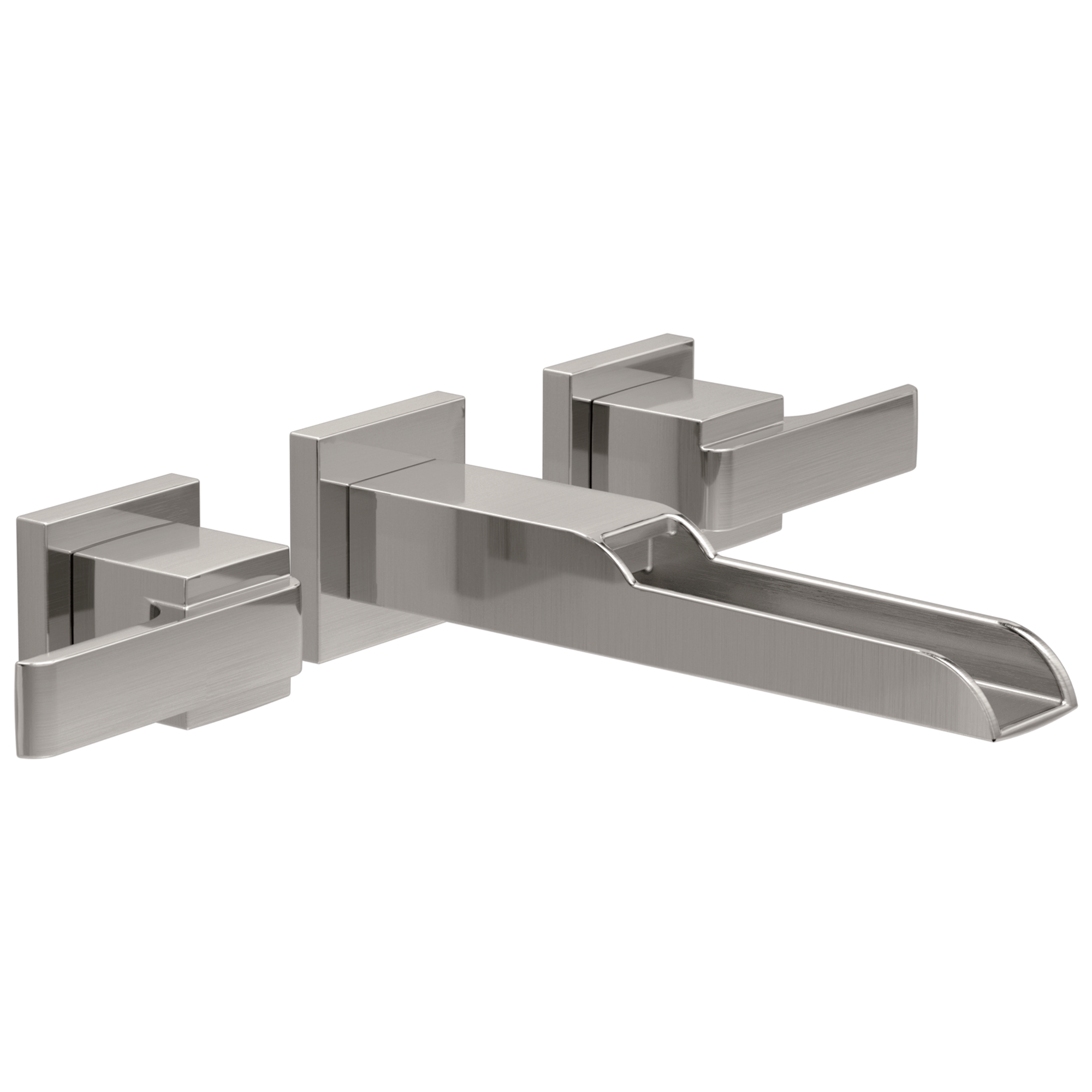 Delta Faucet Ara Two Handle Wall Mount Channel Bathroom Faucet Trim - Stainless