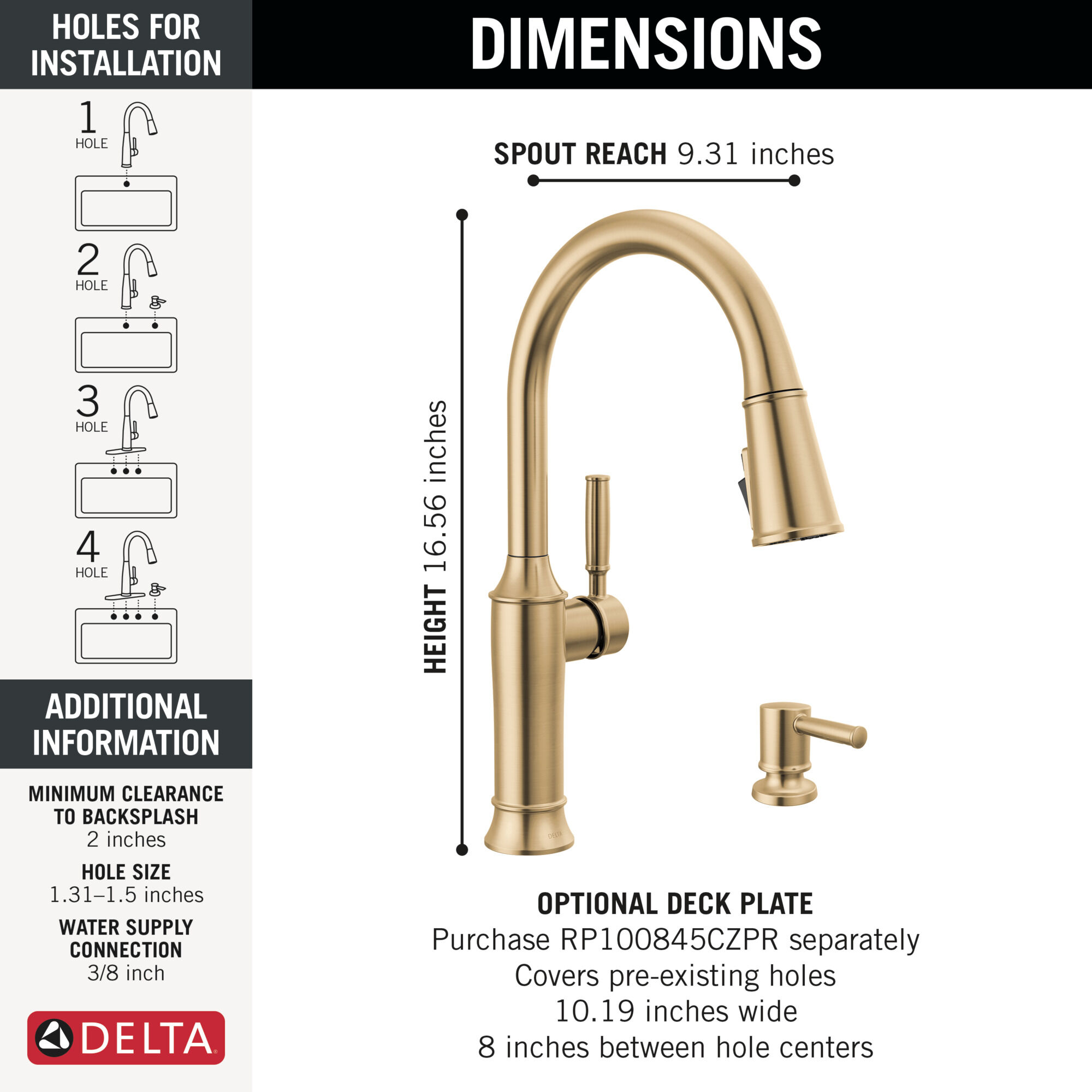 Pull-Down Kitchen Single Handle with Soap Dispenser Bundle in