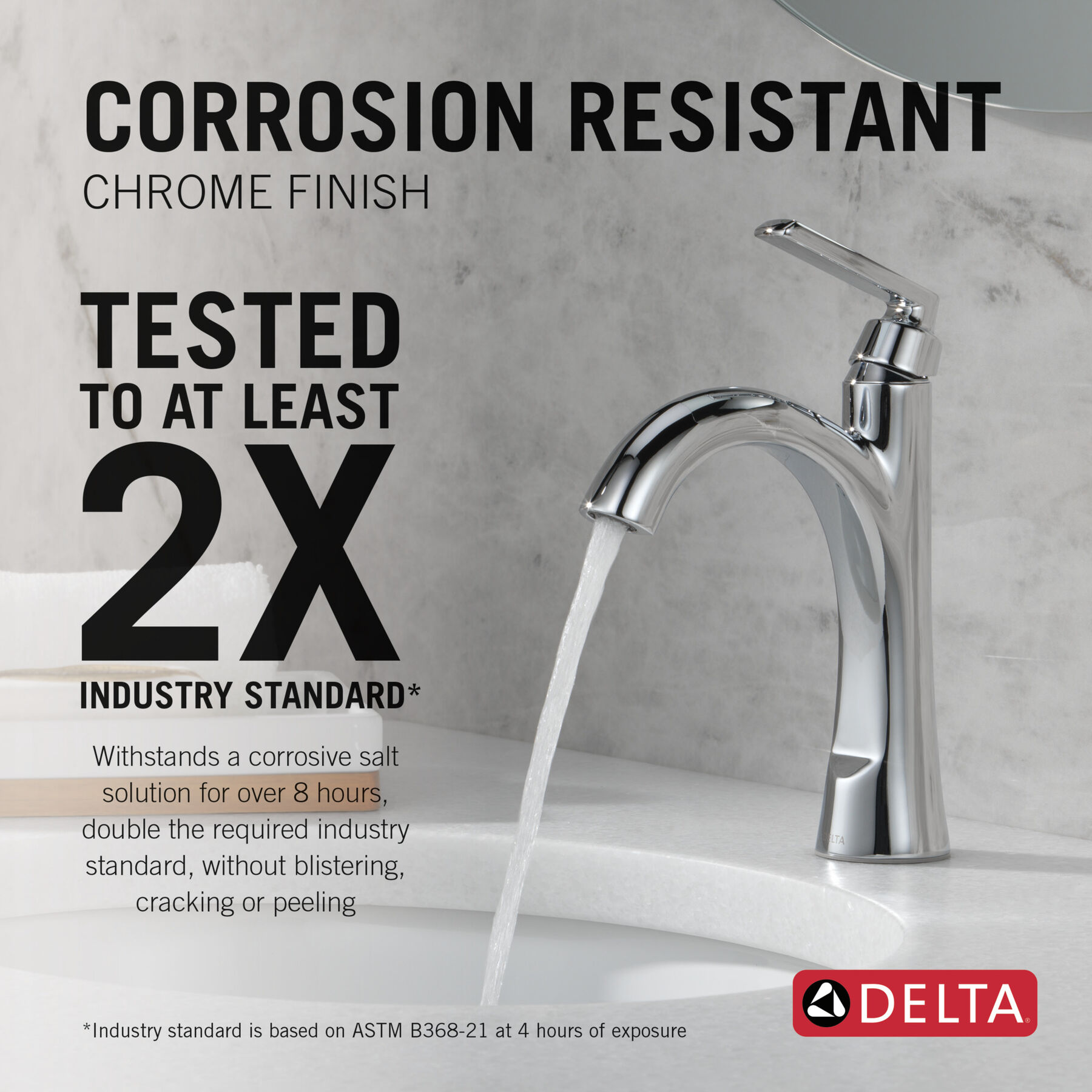 Single Handle Bathroom Faucet in Chrome 15832LF — thumbnail 3