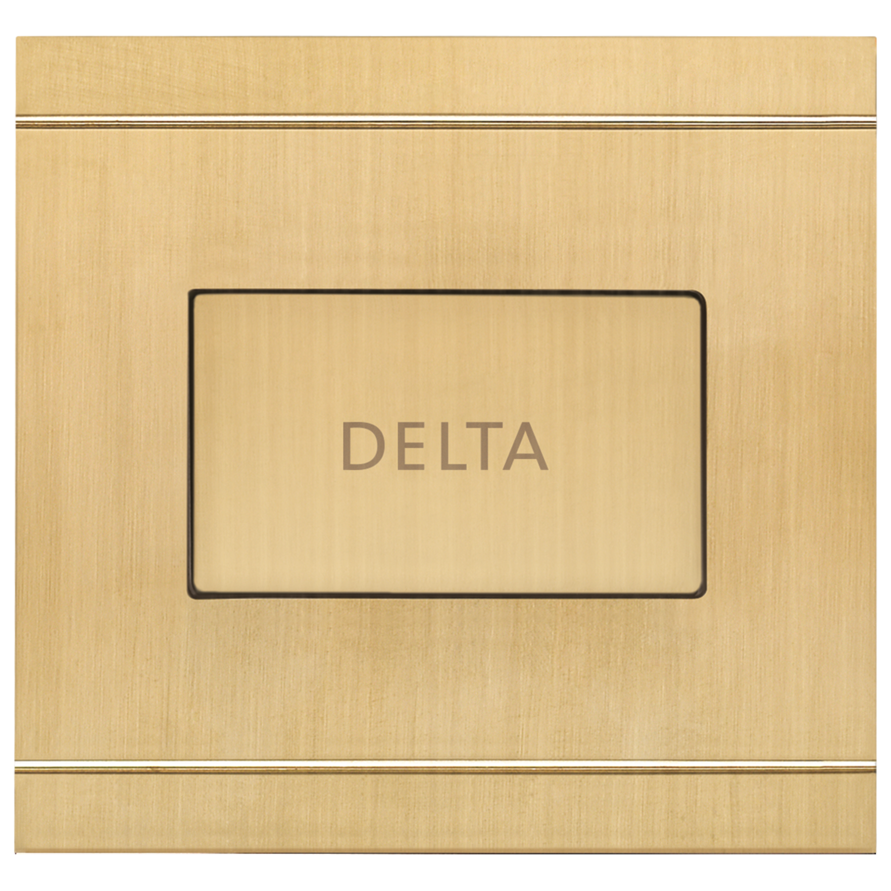 Modern High Flow Push Button Trim - 1 Outlet in Champagne Bronze