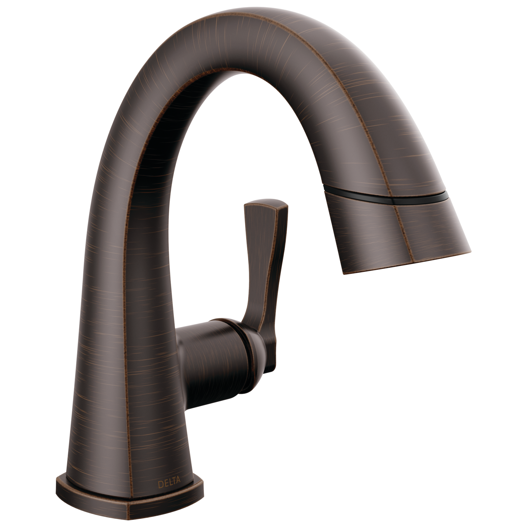 Single Handle Pull Down Bathroom Faucet in Bronze 577RBPDDST Delta Faucet