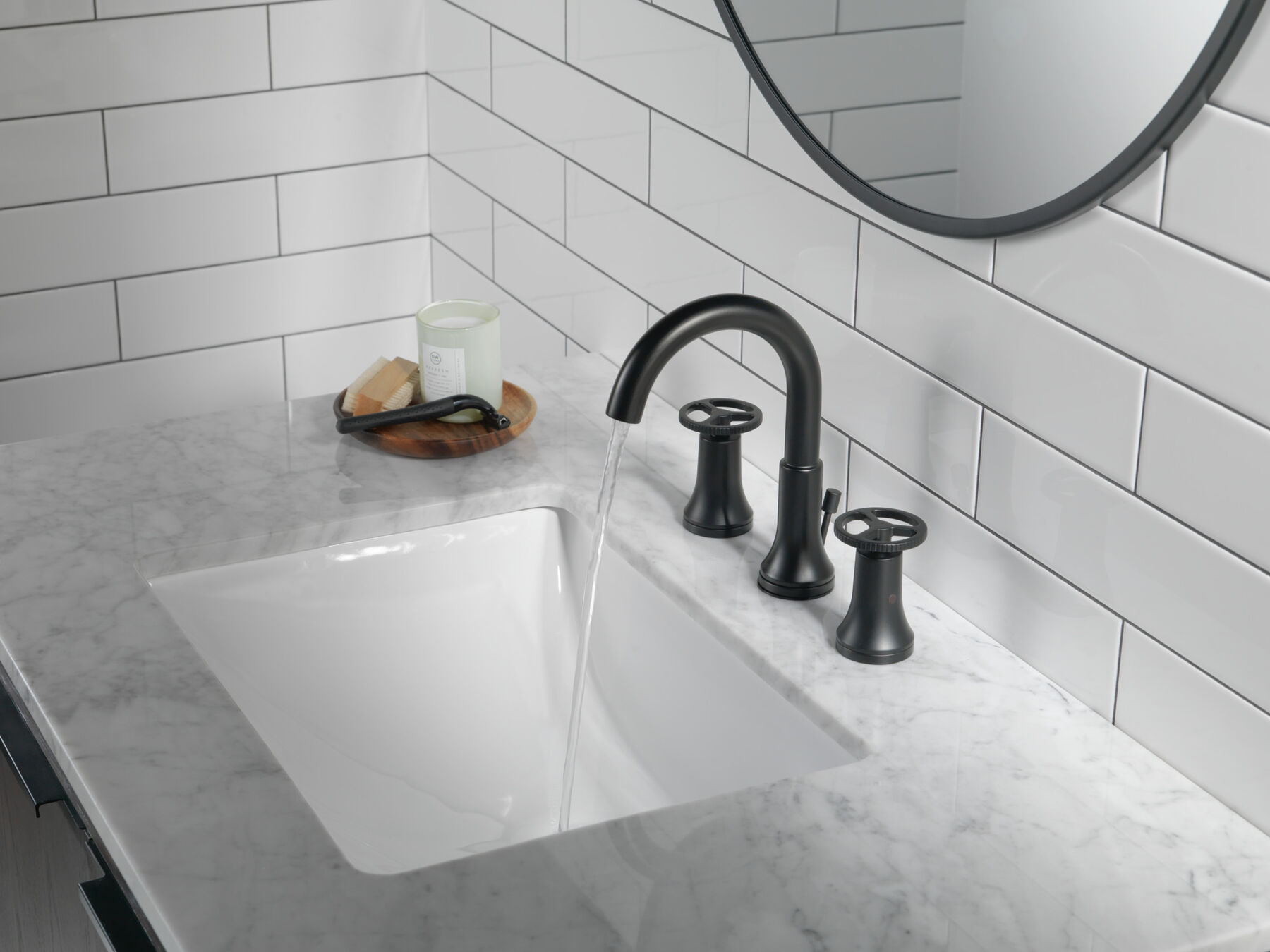 Two Handle Widespread Bathroom Faucet in Matte Black 3558-BLMPU 