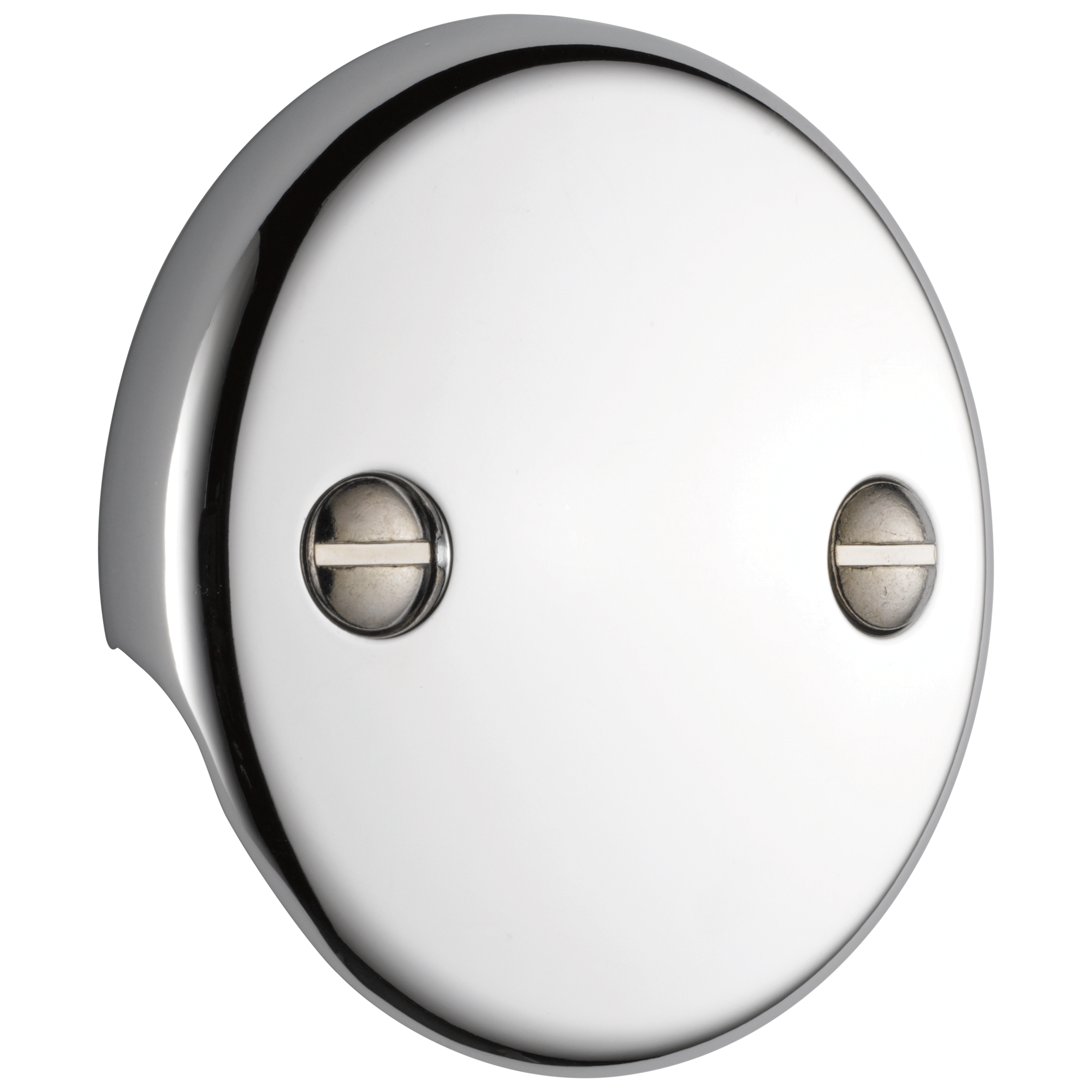 Delta Faucet Universal Showering Components Overflow Plate - 2 Hole Tub Drain - Chrome