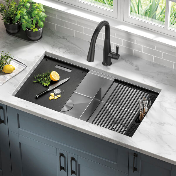 33” Workstation Kitchen Sink Undermount 16 Gauge Stainless ...