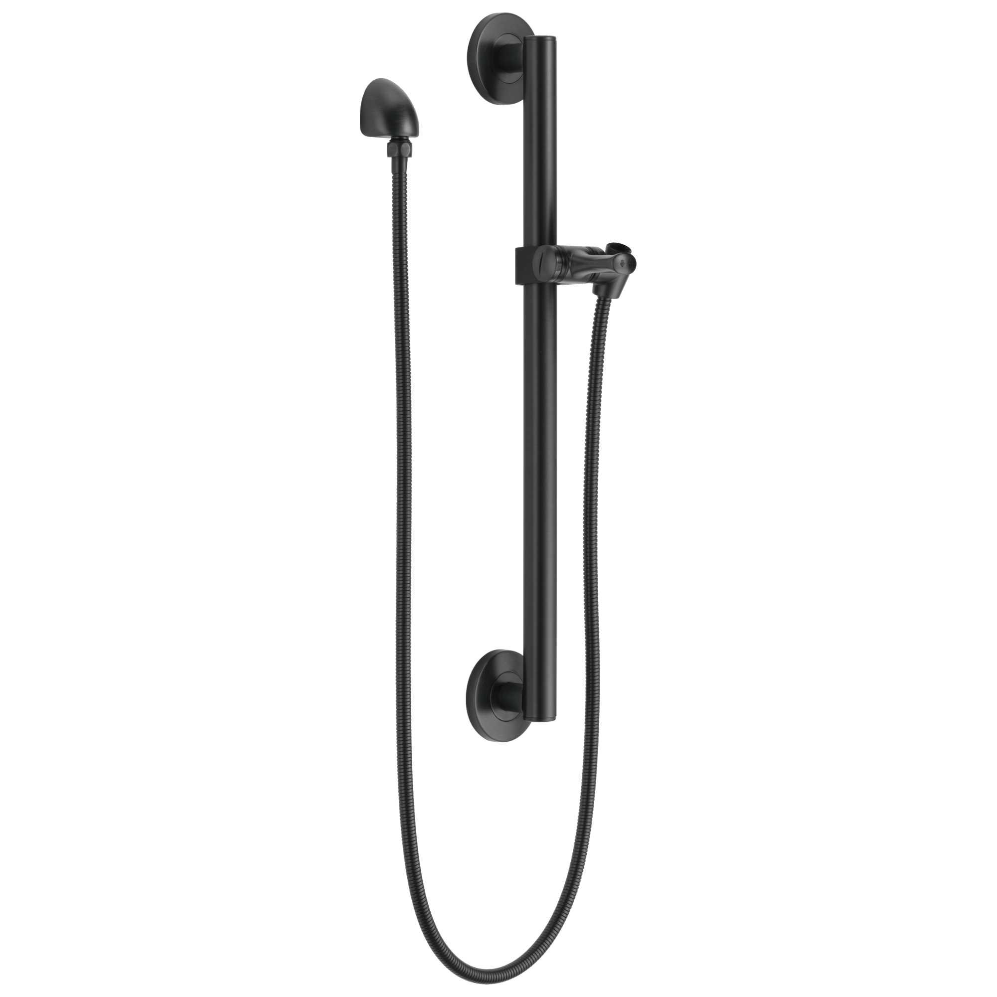 Delta Faucet Universal Showering Components Adjustable Slide Bar / Grab Bar Assembly with Elbow - Matte Black