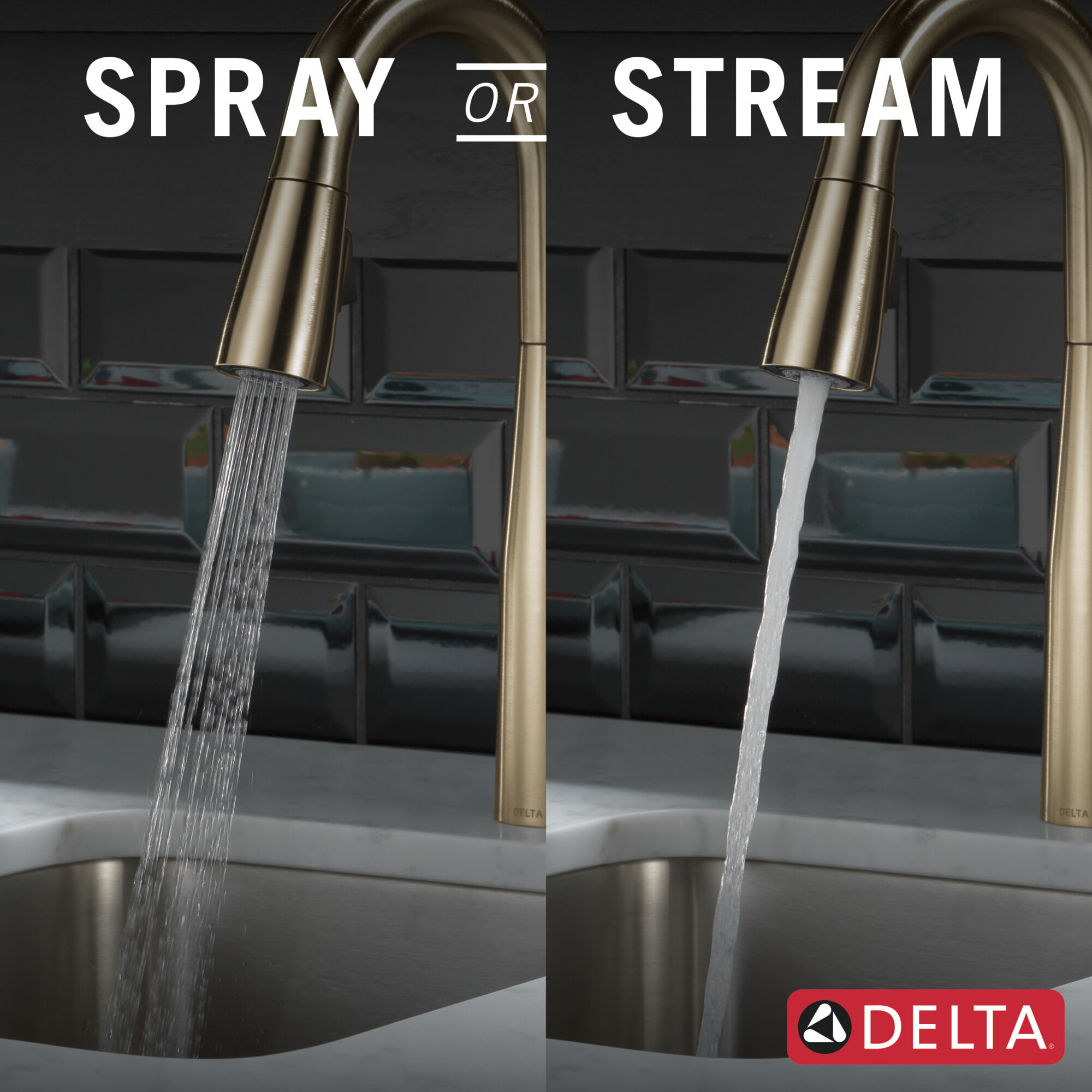 Single Handle Pull-Down Bar / Prep Faucet in Champagne Bronze 9913