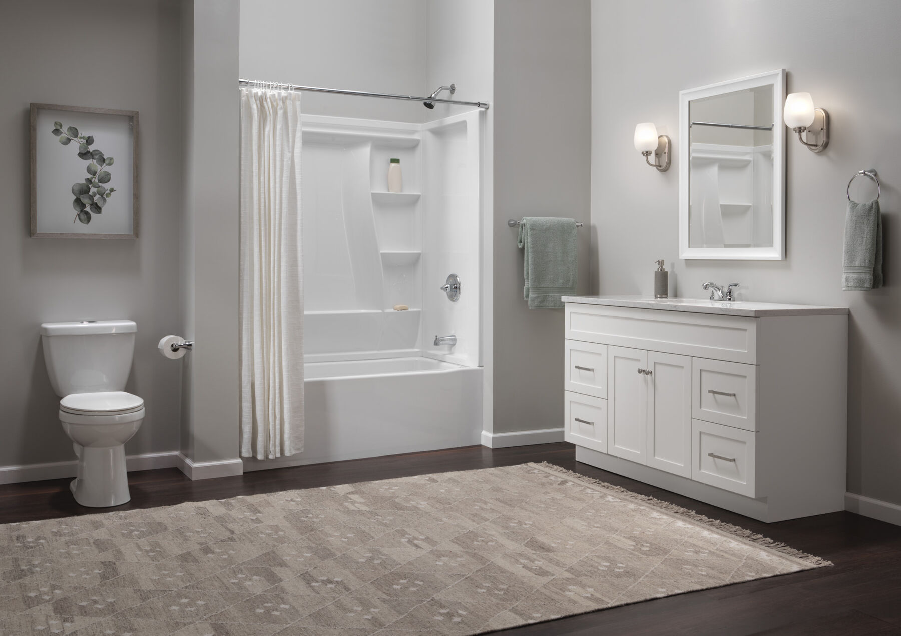 Elongated Toilet in White C43913WH Delta Faucet