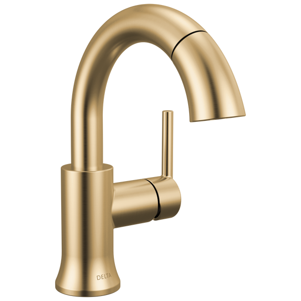 Single Handle Pull Down Bathroom Faucet in Champagne Bronze 559HARCZPDDST Delta Faucet