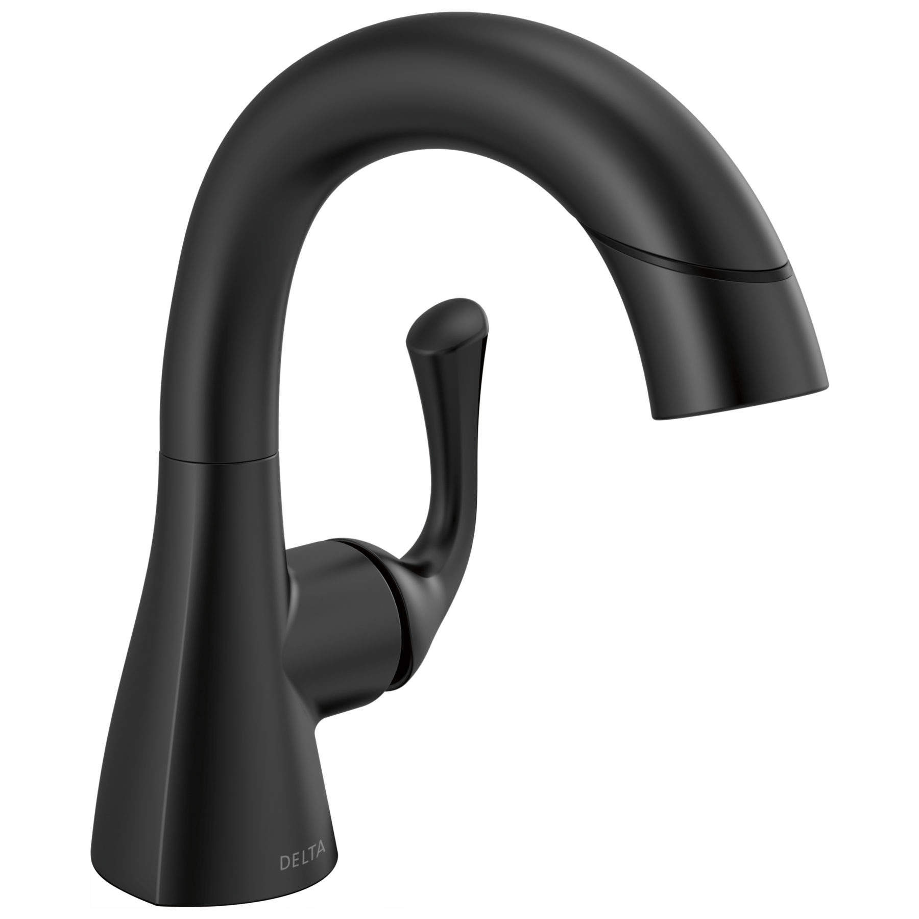 Single Handle PullDown Bathroom Faucet in Matte Black 15764LFBLPD