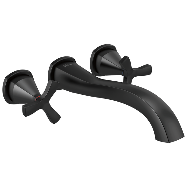 Wall Mounted Tub Filler in Matte Black T57766-BLWL | Delta Faucet