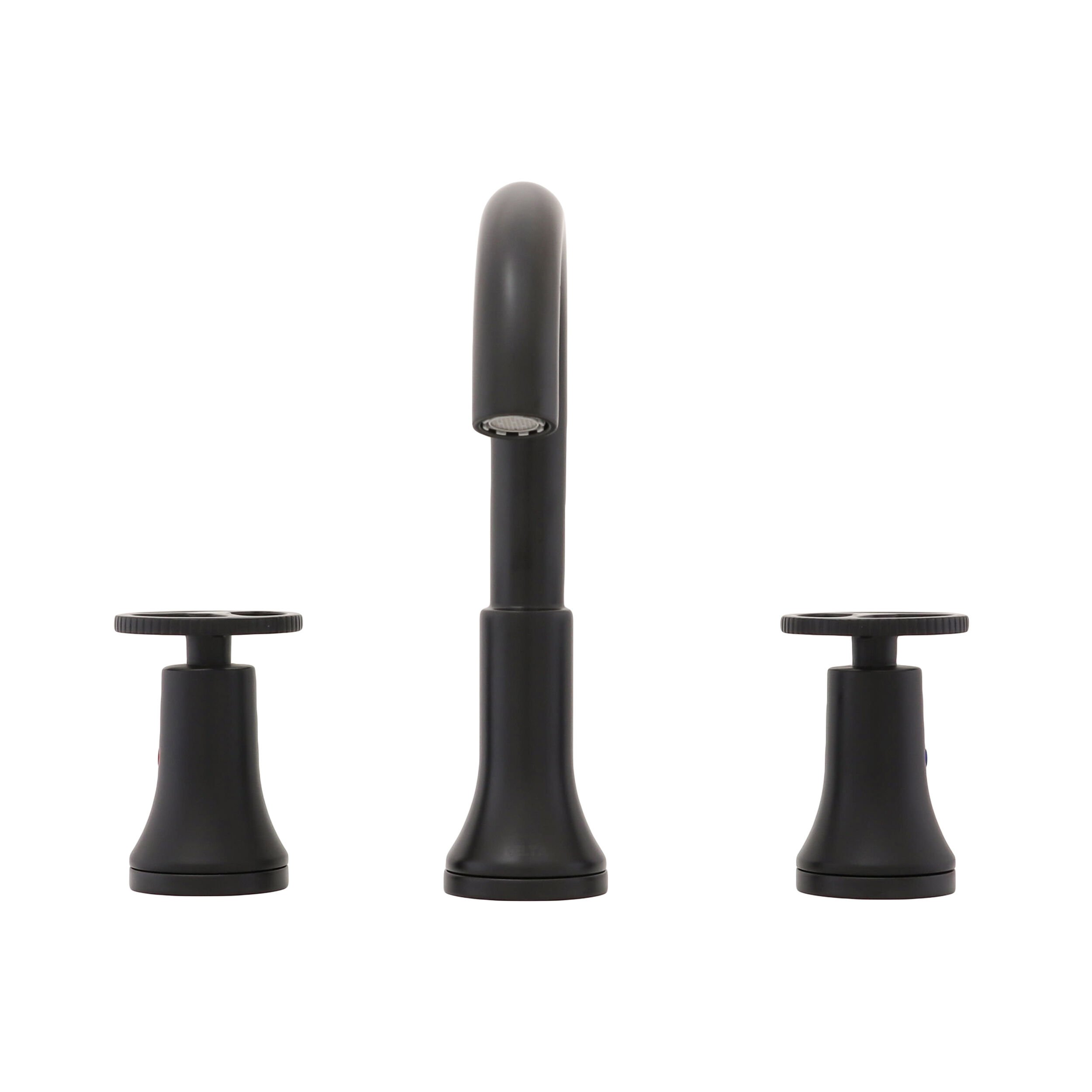 Delta Faucet 3558-BLMPU-DST Trinsic バスルーム蛇口 マットブラック並行輸入 Two Handle Widespread Bathroom Faucet in Polished Nickel 3558