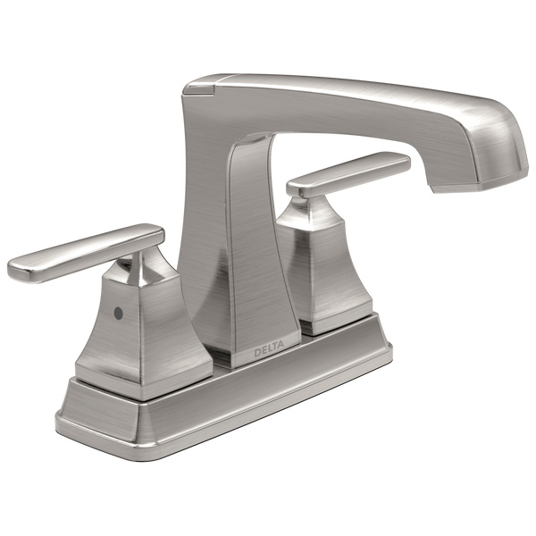 Two Handle Centerset Bathroom Faucet in Stainless 2564-SSMPU-DST