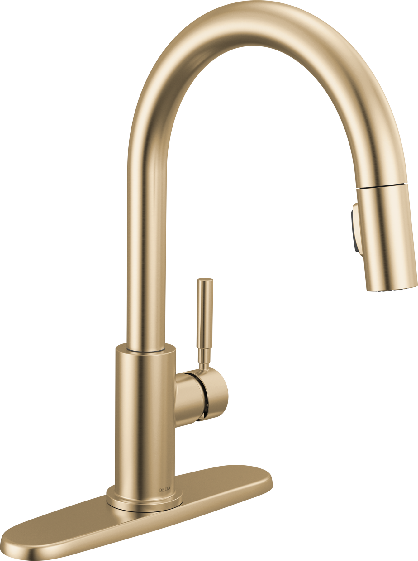 Single Handle Pull-Down Kitchen Faucet in Champagne Bronze 19933