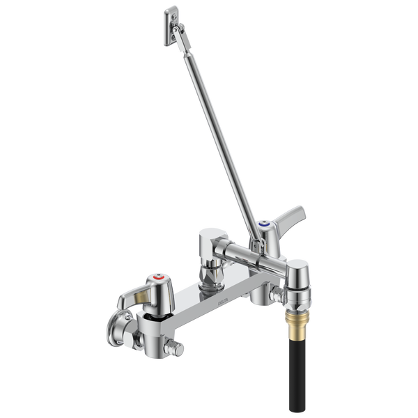 Two Handle 8" Wall Mount Service Sink Faucet in Chrome 28C8173 Delta