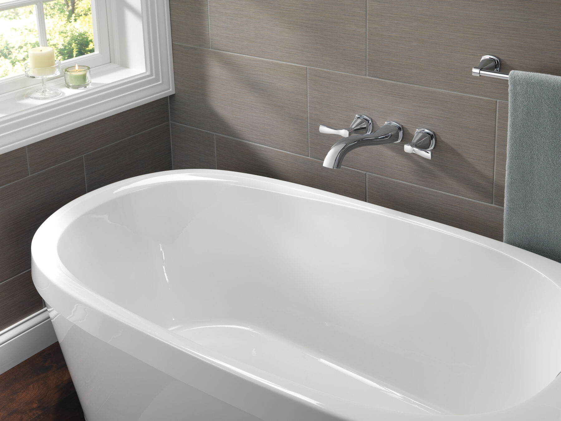 Wall Mounted Tub Filler in Chrome T5776-WL | Delta Faucet 