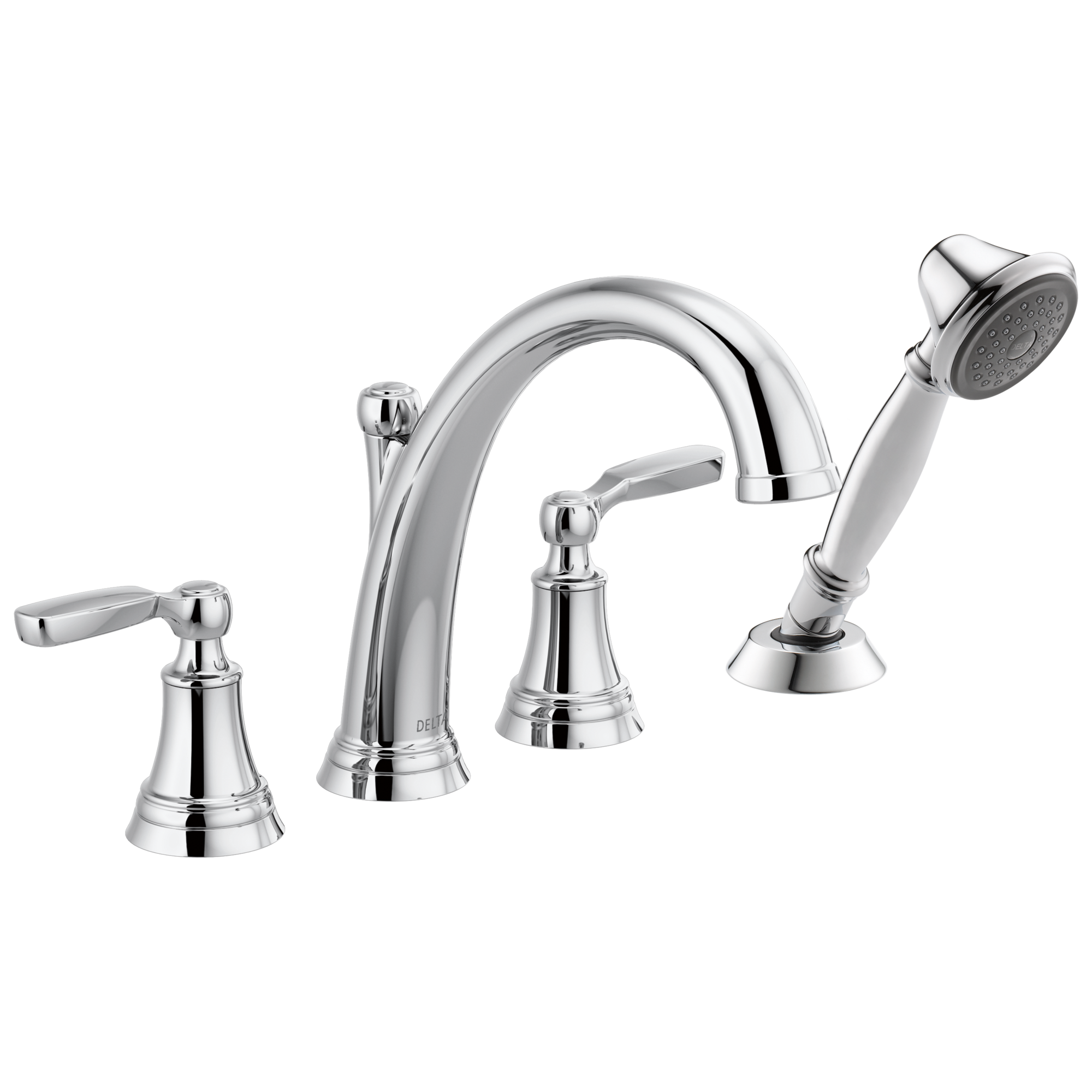 Delta Faucet WoodhurstE Roman Tub with Handshower Trim - Chrome