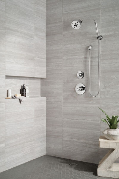 Premium Single-Setting Adjustable Wall Mount Hand Shower in Chrome 55085