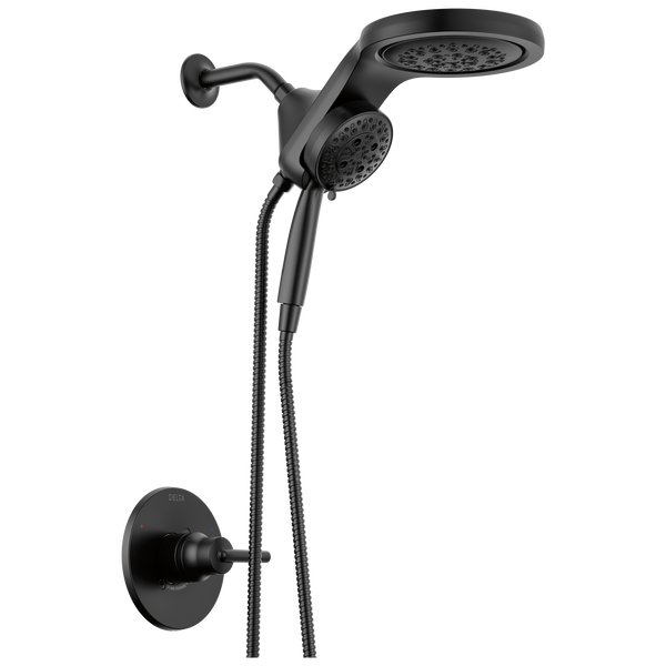 Shower Trim with HydroRain Shower Head Bundle 14 Series in Matte Black FVS2TR2103BL Delta