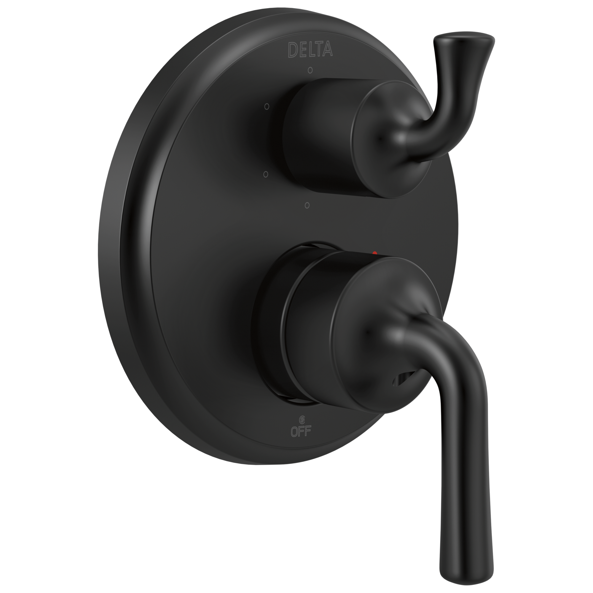 Delta Faucet KayraE Two-Handle Monitor 14 Series Valve Trim with 6-Setting Integrated Diverter - Matte Black