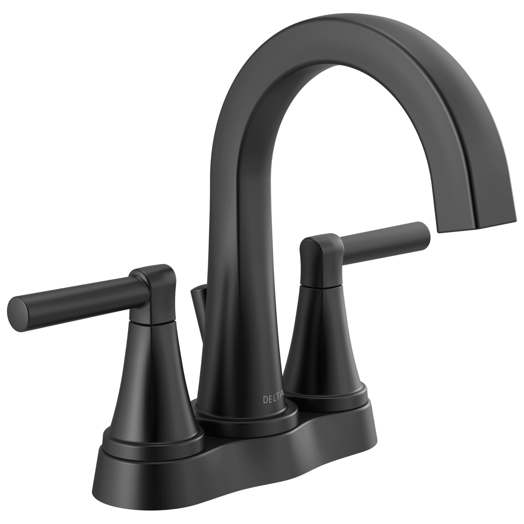 Two Handle Centerset Bathroom Faucet in Matte Black 25891LF-BL