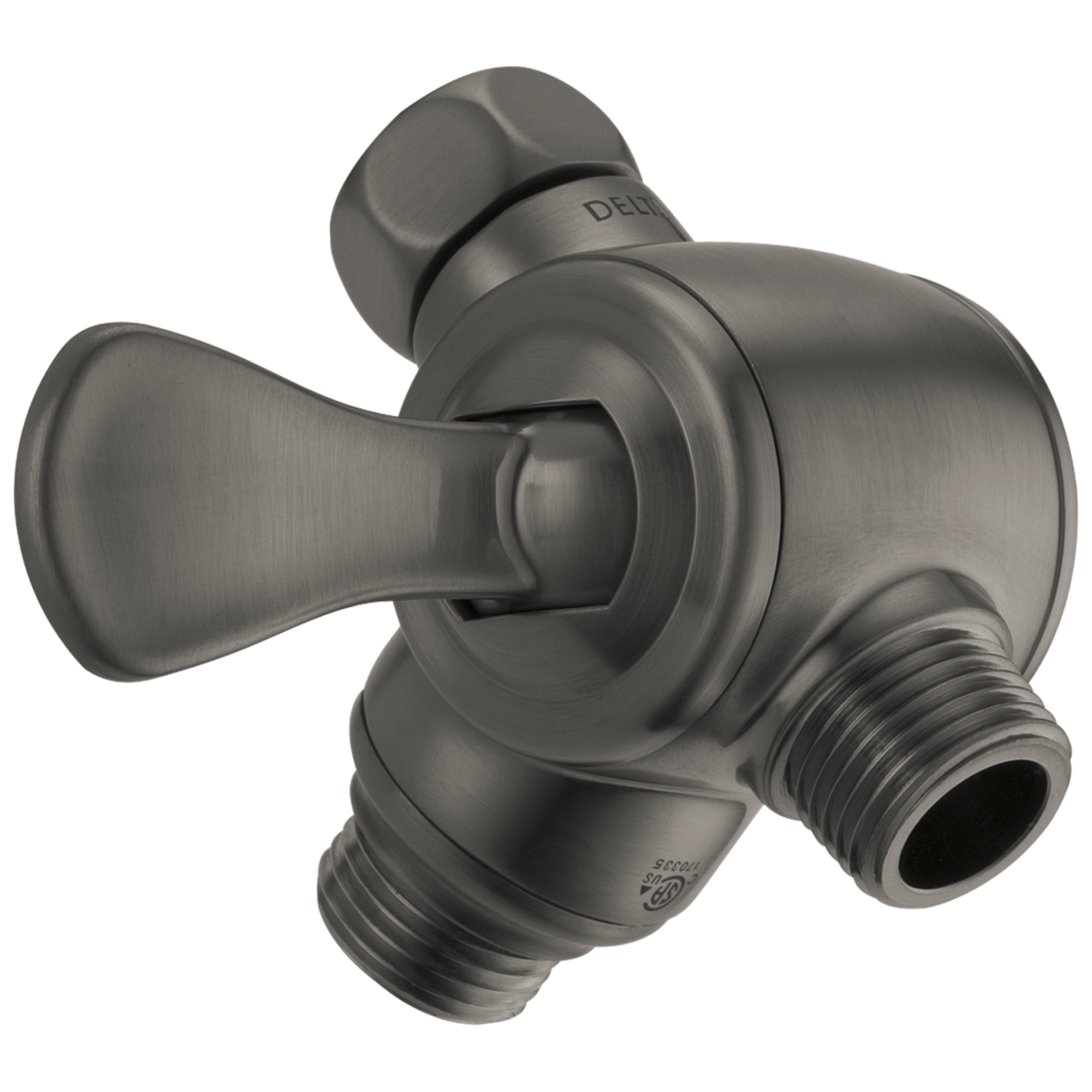 Delta Faucet Universal Showering Components 3-Way Shower Arm Diverter for Hand Shower - Black Stainless