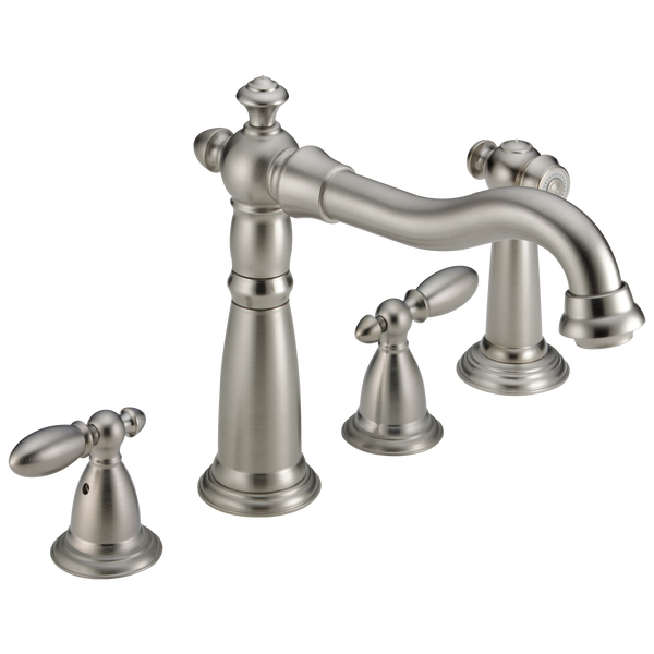 Two Handle Widespread Kitchen Faucet with Spray in Stainless 2256SS