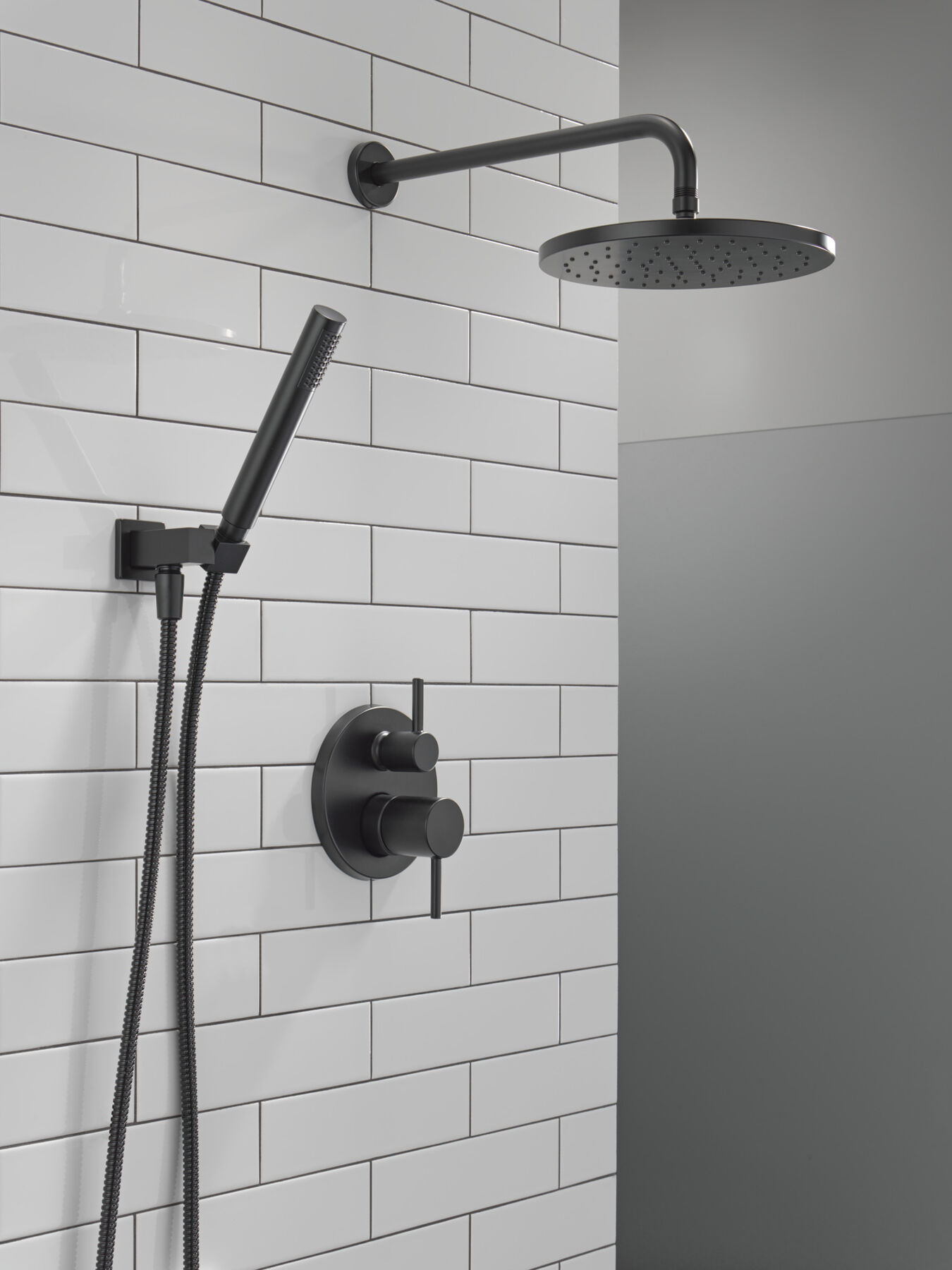 EVERSTEIN 3-Function Shower System With Tub Spout - 10 Inch Rain Shower Head & Handheld Sprayer, Brushed Gold