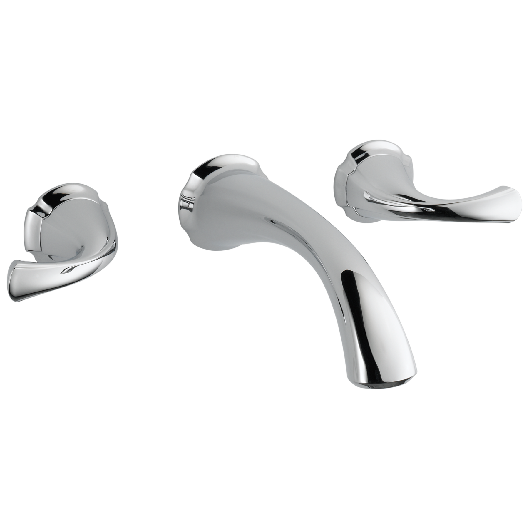 Two Handle Wall Mount Bathroom Faucet in Chrome 3592LF-WL | Delta Faucet