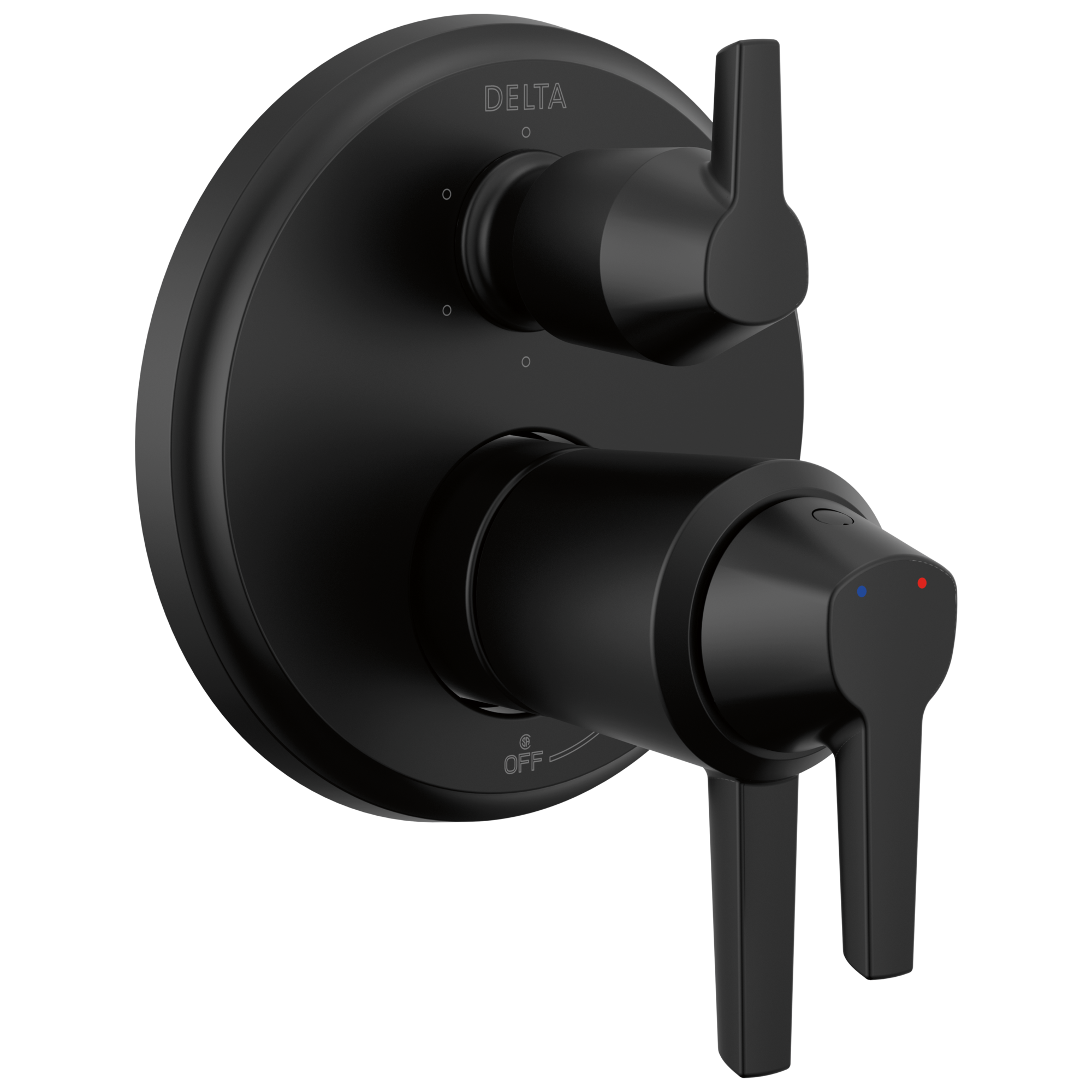 Delta Faucet Galeone 17T S Integrated Diverter Trim-6 Setting - Matte Black