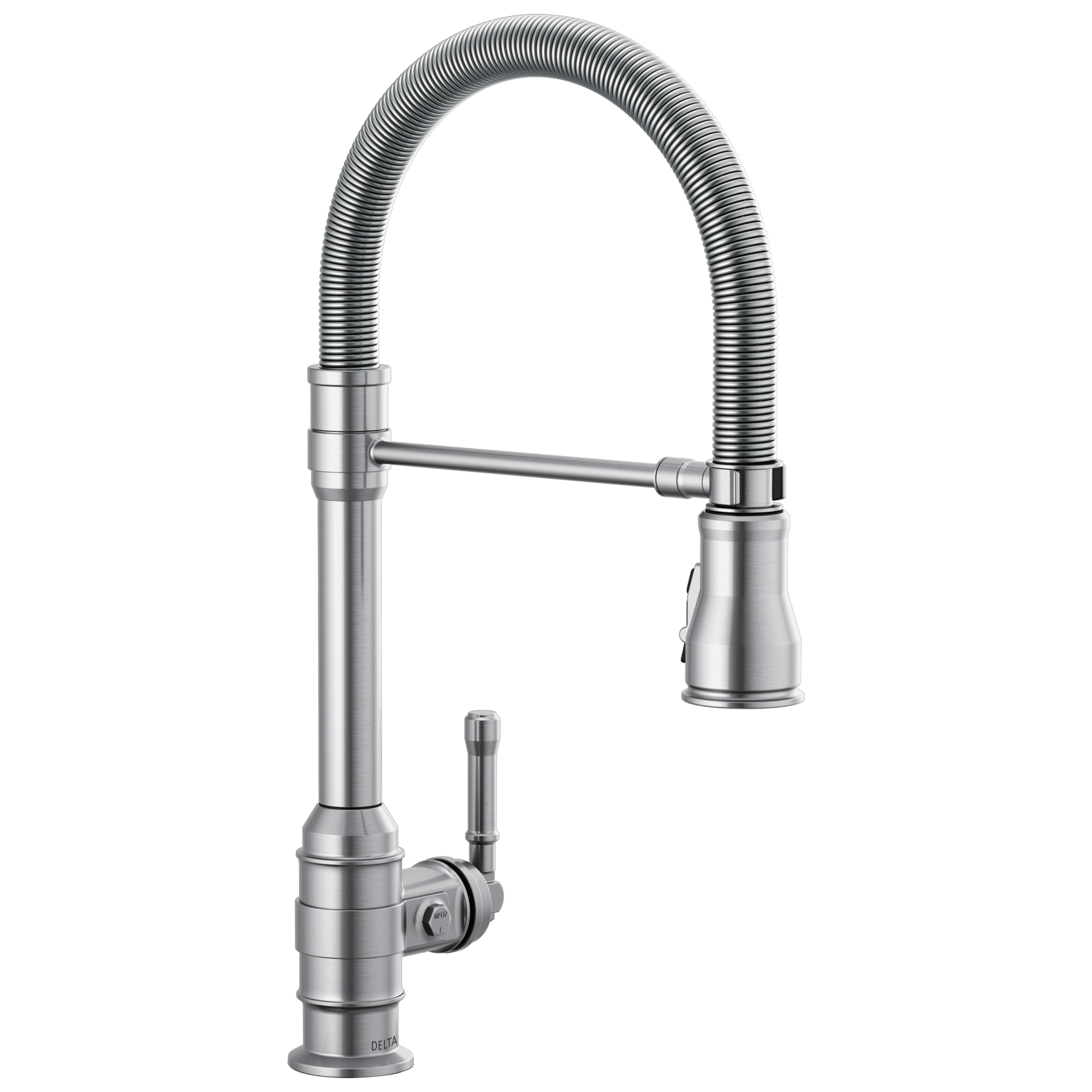 BroderickE Single Handle Pull-Down Kitchen Faucet With Spring Spout - Arctic Stainless