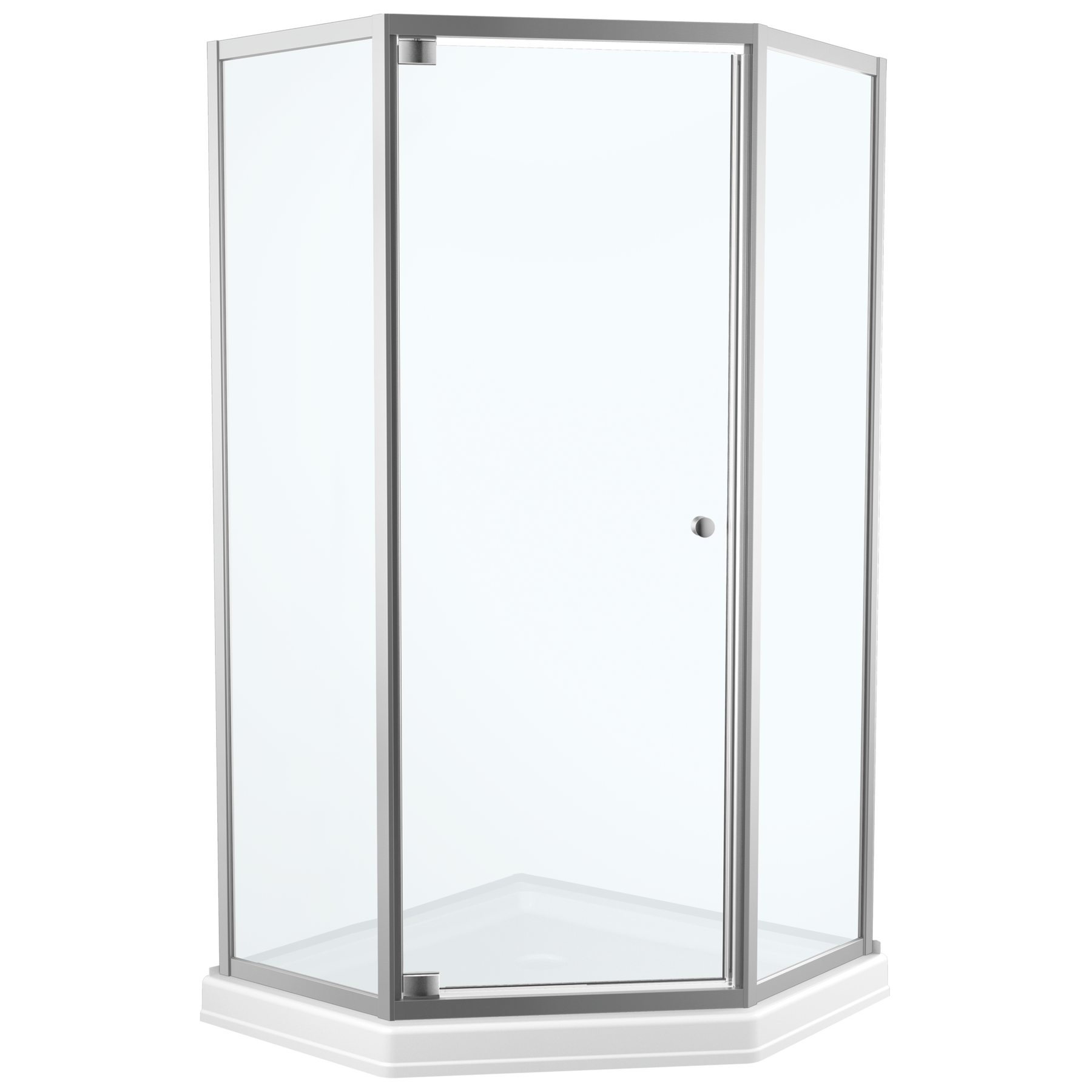 38x38 Corner Shower Bundle Foundations Neo in High Gloss White BVS2