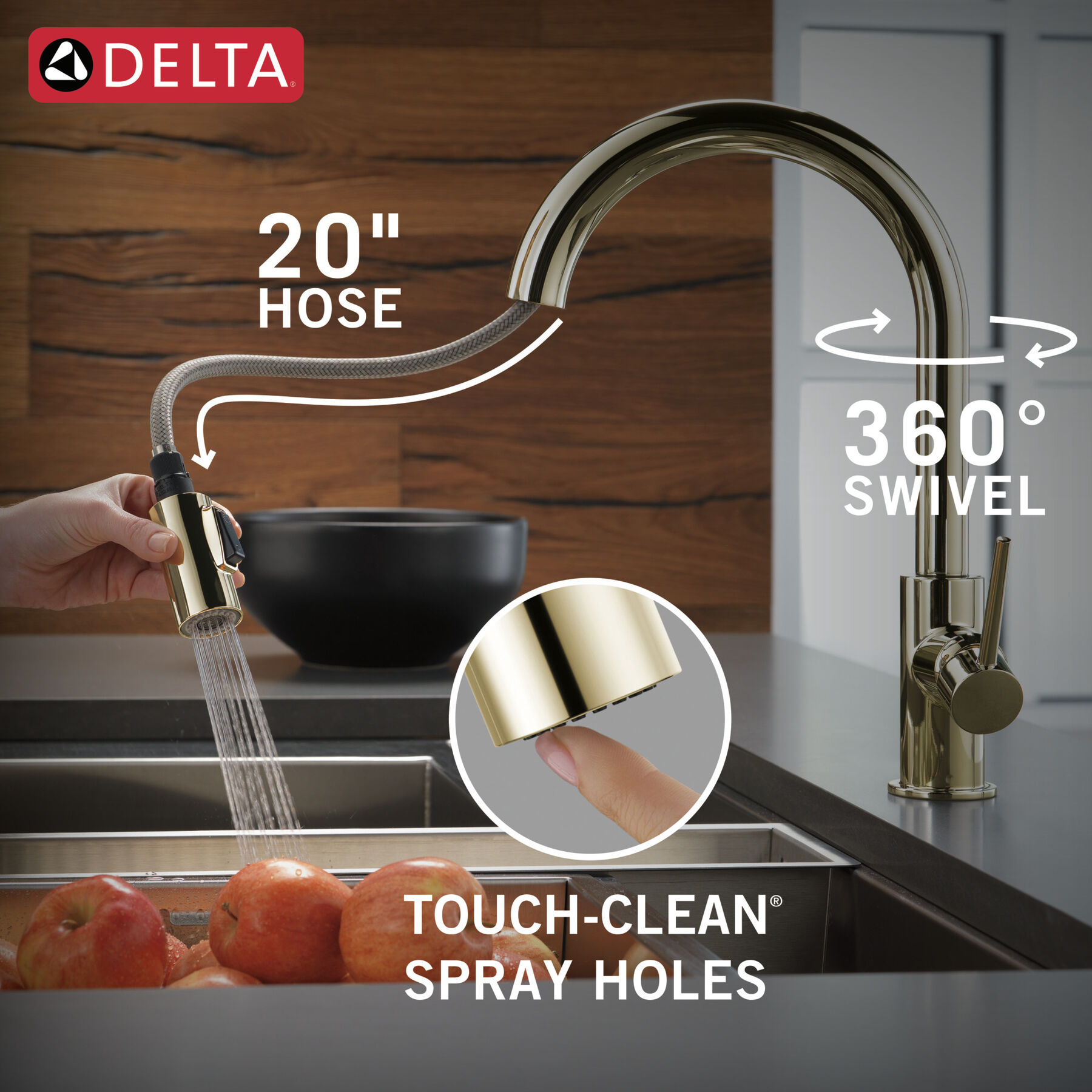Single Handle Pull-Down Kitchen Faucet