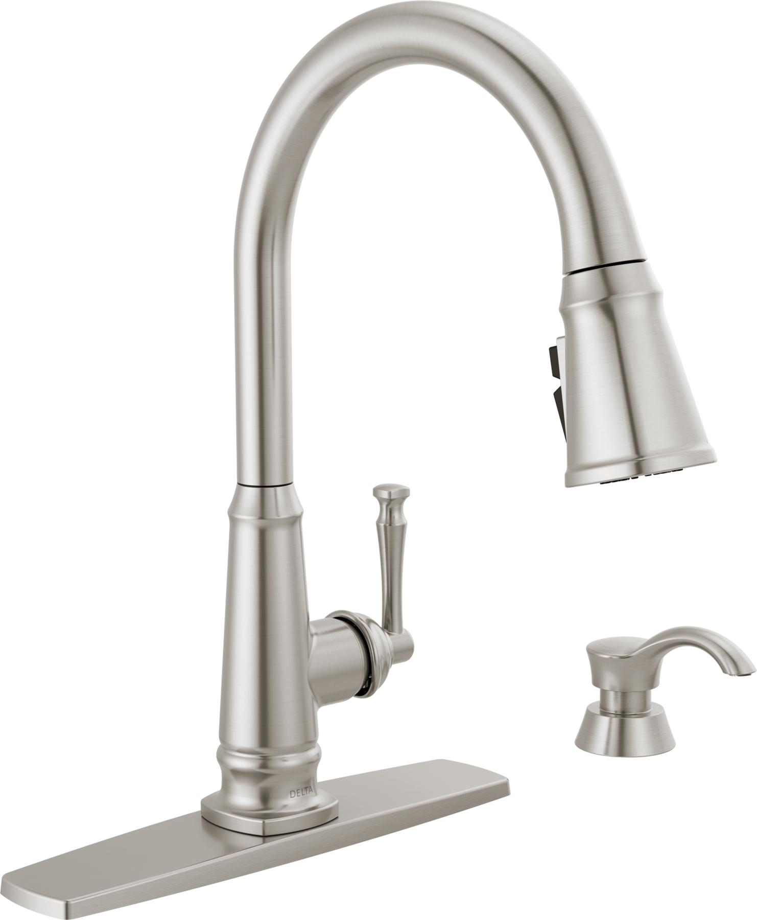 Static co.  onedrop ｜ SUDO Single Handle Pull-Down Kitchen Faucet with Soap Dispenser and