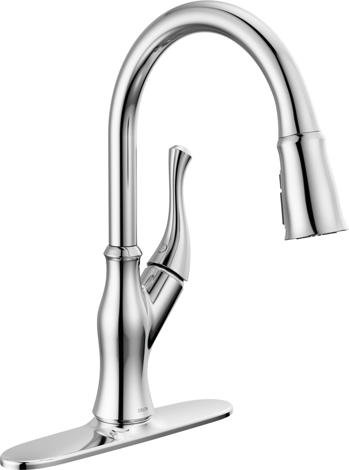 Single-Handle Pull-Down Kitchen Faucet in Chrome — thumbnail 2