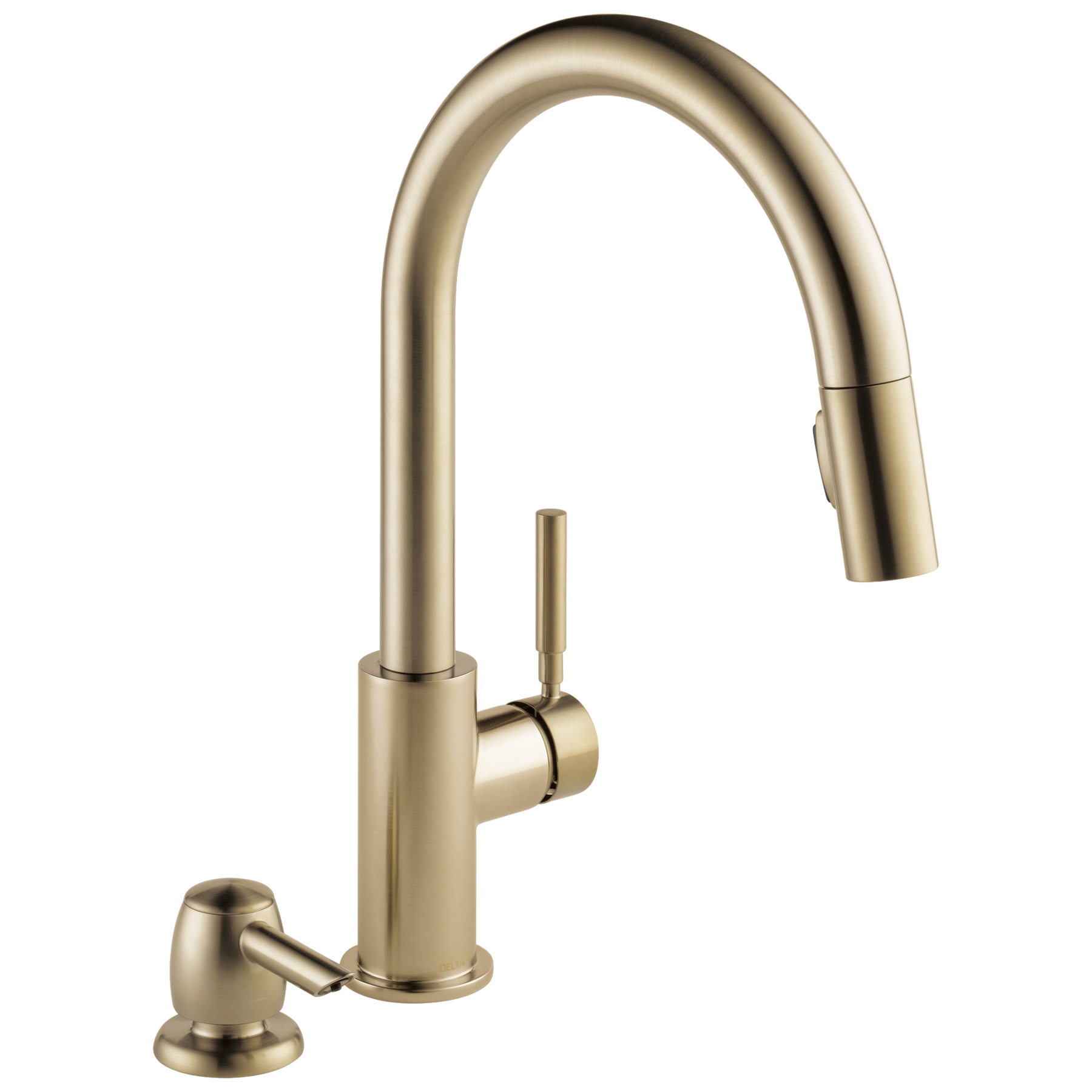Single Handle Pull-Down Kitchen Faucet with Soap Dispenser