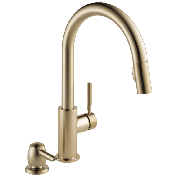 Single Handle Pull-Down Kitchen Faucet with Soap Dispenser